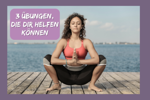 Frau in Malasana, der tiefen Hocke im Yoga. Diese Übung soll das Selbstvertrauen stärken, damit wir einfacher Nein sagen können.