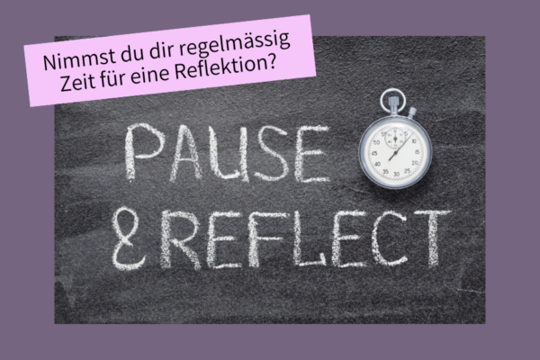 Bild mit der Frage, ob man sich genug Zeit nimmt für Reflektion, in diesem Fall die Halbjahres-Reflektion