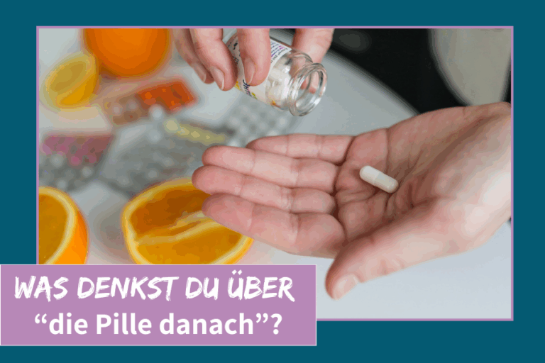 Bild mit einer Hand, in der eine "Pille danach" liegt als Symbol für Intervention statt Prävention